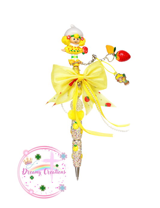 Strawberry beadable pen